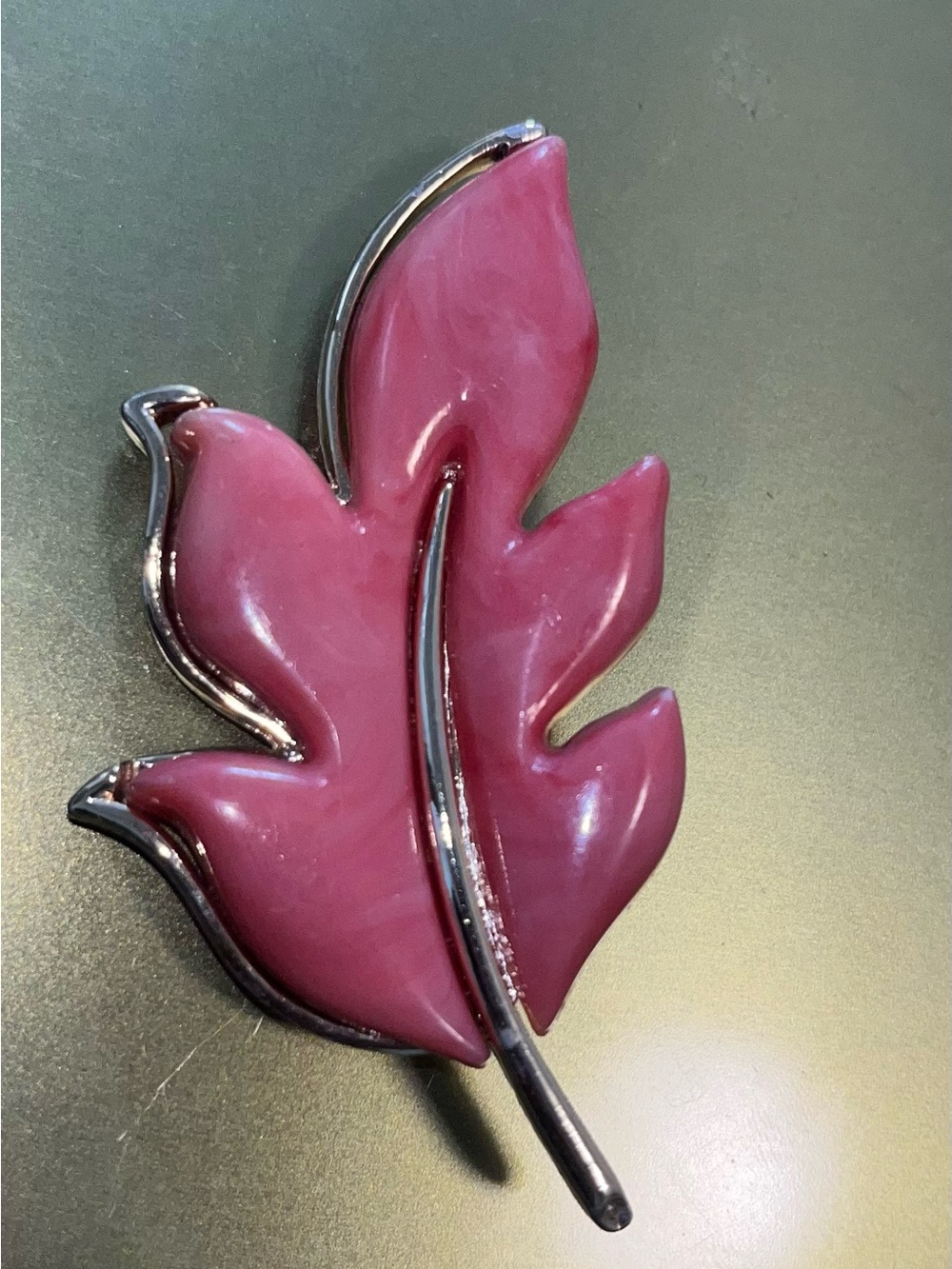 Pink Leaf Brooch Pin - Women Jewelry